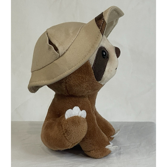 Fiesta Sloth Plush Wearing Safari Hat 5-inch Stuffed Animal Kids Toy Cute Small - Picture 2 of 9